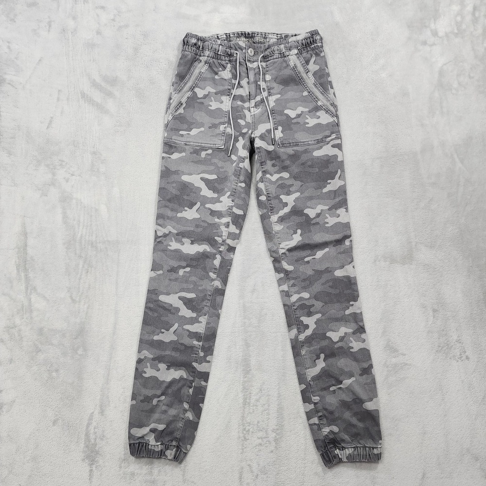 American Eagle Outfitters Pants Womens 4 Gray Camo Jogger Elastic Waist Stretch